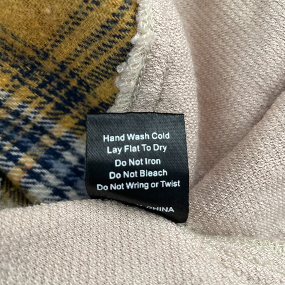 Nwt Pol Womens Mustard Multi Patchwork Plaid Tedd… - image 7